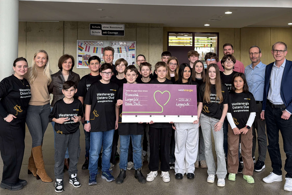 Bild zum Artikel: Prismaschule erläuft 250 Euro beim Westenergie Distanz Duell in Langenfeld